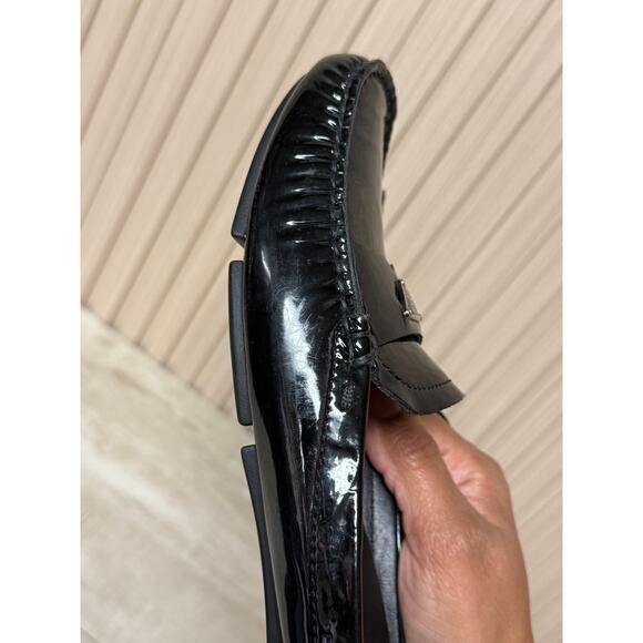 Prada Black Leather Loafers Classic Flats - Picture 12 of 16